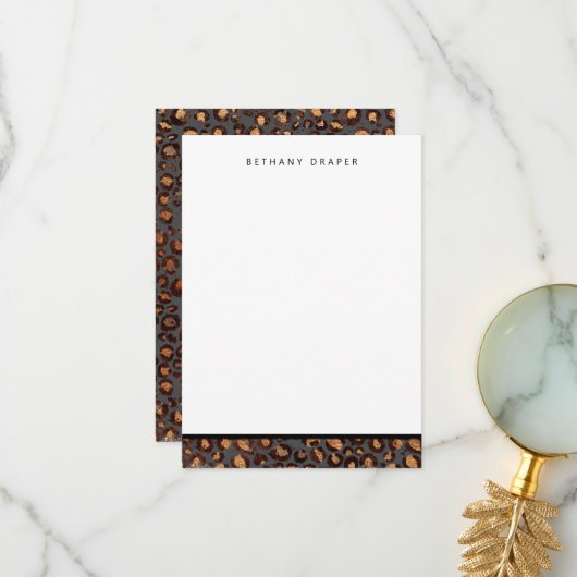 Animal Print briefkaarten voor briefpapier (Voorkant / Achterkant in situ)