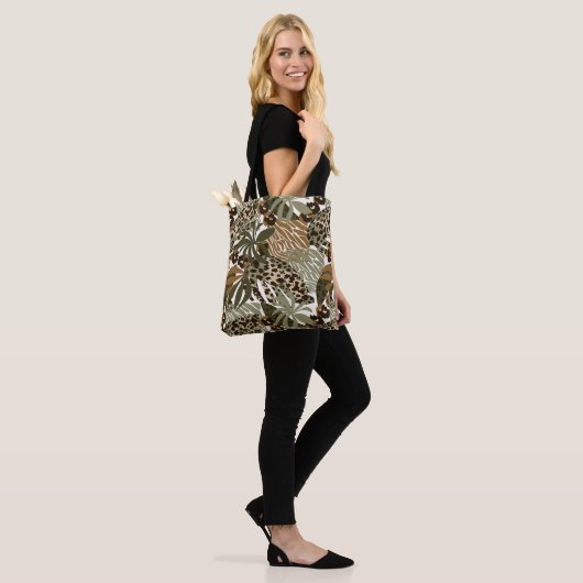 Animal Print Canvas tas (Op model)