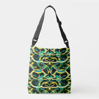 Animal Print Cross-Body Canvas tas