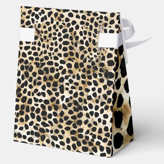 Animal Print - Favor Box with Ribbon Bedankdoosjes (Achterkant)