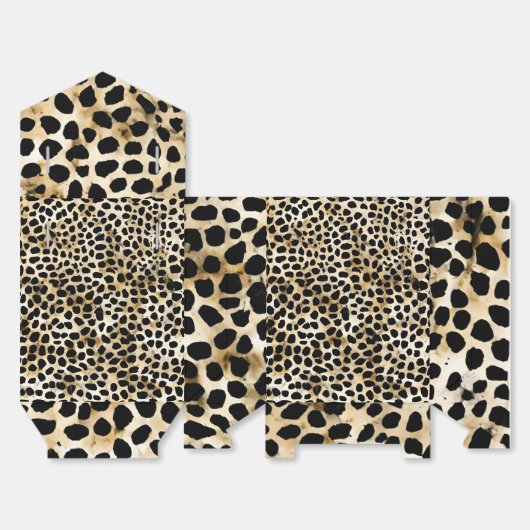 Animal Print - Favor Box with Ribbon Bedankdoosjes (Ongevouwen)