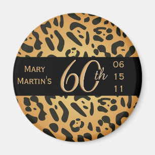 Animal Print Magnet - 60th Birthday Magneet