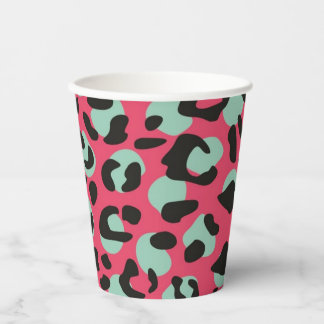 Animal print pattern papieren bekers