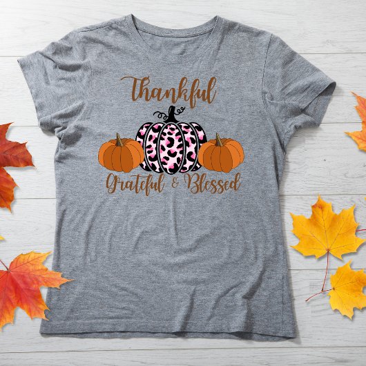 Animal print pumpkins thanksgiving day t-shirt 
