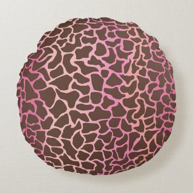 Animal Print Rond Kussen (Voorkant)