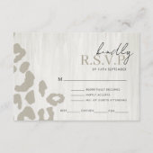 Animal Print Wedding RSVP Reactie Informatiekaartje (Voorkant)