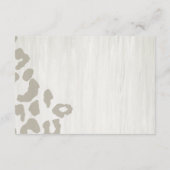 Animal Print Wedding RSVP Reactie Informatiekaartje (Achterkant)
