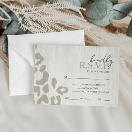 Animal Print Wedding RSVP Reactie Informatiekaartje