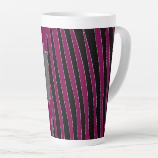 Animal Printed Zebra Stripe coffee mig Latte Mok (Rechterhoek)