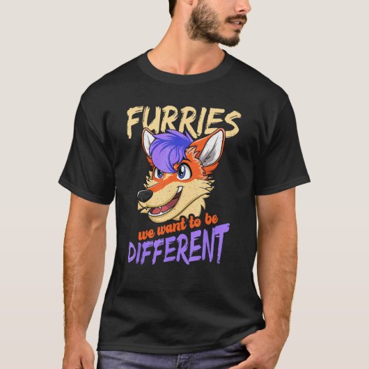 Animal Proud Furry Different Furry Tail Furry Pers T-shirt (Voorkant)