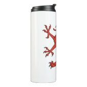 Animal Red Creature Dragon Wings Claws Tongue Thermosbeker (Gedraaid links)