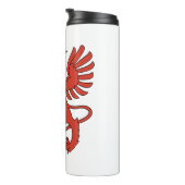 Animal Red Creature Dragon Wings Claws Tongue Thermosbeker (Geroteerd rechts)