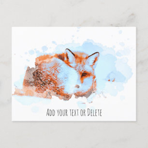 *~* Animal Red Fox Ap18 Artistic Wildlife Text Briefkaart