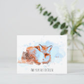 *~* Animal Red Fox AP18 Artistieke Wildlife Tekst Briefkaart (Staand voorkant)