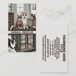 Animal Rescue Kat en Hond Visitekaartje