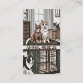 Animal Rescue Kat en Hond Visitekaartje (Voorkant)