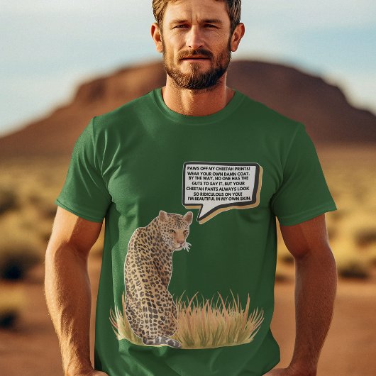 Animal Rights Cheetah spreekt zich uit T-shirt