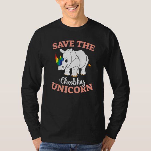 Animal Rights Save The Chubby Unicorns T-shirt (Voorkant)