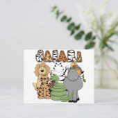 Animal Safari Briefkaart (Staand voorkant)