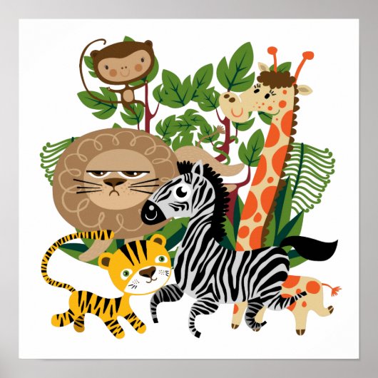 Animal Safari Poster (Voorkant)