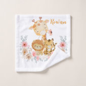 Animal Sauvage Floral Mignon (Gant de toilette)