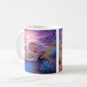 Animal Skull in Desert Sunset Coffee Mok (Voorkant links)