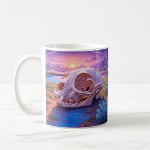 Animal Skull in Desert Sunset Coffee Mok