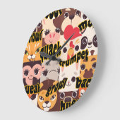 Animal & son son Mur Horloge (Angle)