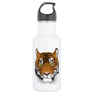 Animal Stripes Tiger Zoo Natuur Oerwoud Safari Art Waterfles