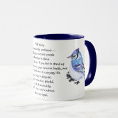 Animal Totem Blue Jay Inspirational Nature Guide Mok (Voorkant rechts)