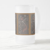 "Animal Tracks" Mug australien de style aborigène (Devant droit)