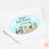 Animal Train Baby shower Sticker Sheet (Envelop)