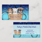 Animal Vétérinaire Carte de visite chien seau (Devant / Derrière)
