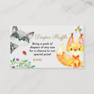 Animal Woodland - Luier Raffle Kaart