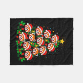 Animal Xmas Tree Santa Hat Red Panda Christmas Fleece Deken (Voorkant (Horizontaal))
