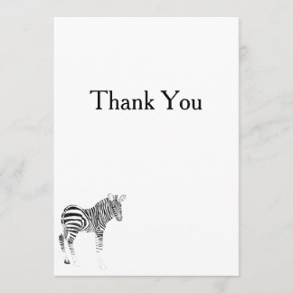 Animal Zebra print Dank je Bedankkaart