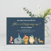 Animal Zoo verjaardagsuitnodiging Kaart (Staand voorkant)