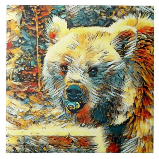 AnimalArt_Beer_003 Tegeltje (Voorkant)