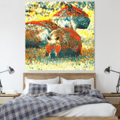 AnimalArt_Capybara_004 Canvas Afdruk (Insitu (Slaapkamer))
