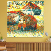 AnimalArt_Capybara_004 Canvas Afdruk (Insitu (Woonkamer))