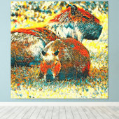 AnimalArt_Capybara_004 Canvas Afdruk (Insitu (Houten vloer))