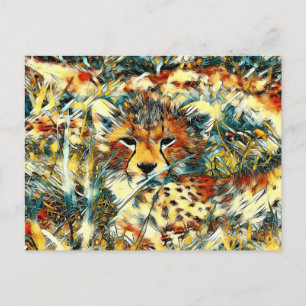 AnimalArt_Cheetah_005 Briefkaart