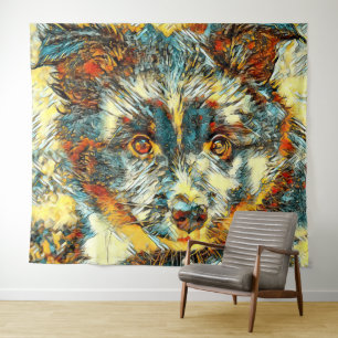 AnimalArt_Dog_008 Wandkleed