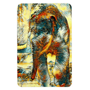 AnimalArt_Elephant_012 Magneet