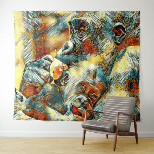 AnimalArt_Gorilla_001 Wandkleed