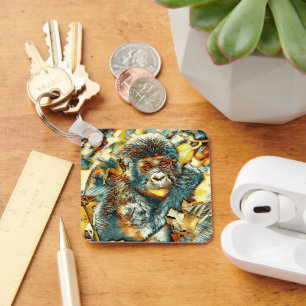 AnimalArt_Gorilla_005 Sleutelhanger