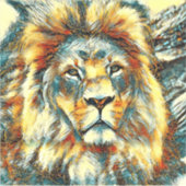 AnimalArt_Lion_005 Sticker (Voorkant)