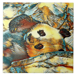 AnimalArt_Panda_002 Tegeltje