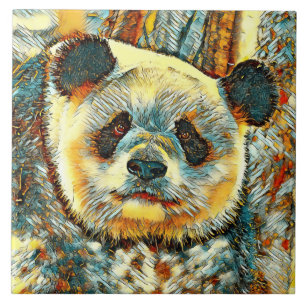 AnimalArt_Panda_014 Tegeltje