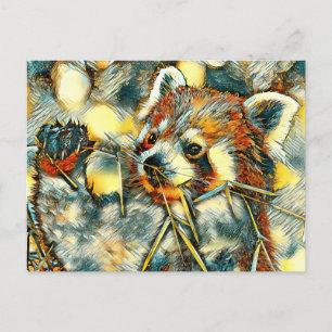 AnimalArt_RedPanda_001 Briefkaart